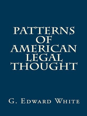 cover image of Patterns of American Legal Thought